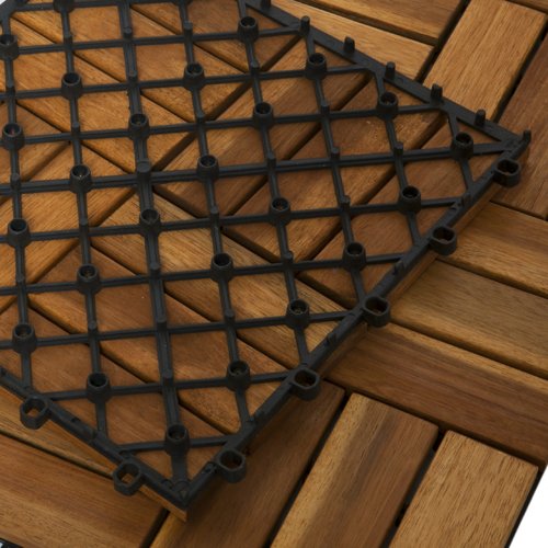 Garden Winds DT02-YW Twelve Slat Deck Tiles, Classic, 10 Count