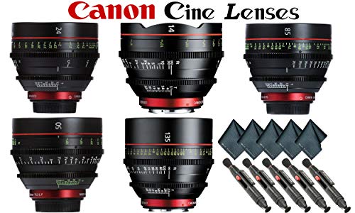Canon Cinema Prime EF 5 Lens Kit with Mad Cameras Cleaning Kit