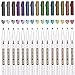 15 Colors Metallic Brush Markers, Lelix Metallic Brush tip Pens Set for Black Paper, DIY Photo Album, Card Making, Rock Art Painting, Scrapbooking, Glass, Metal, Wood