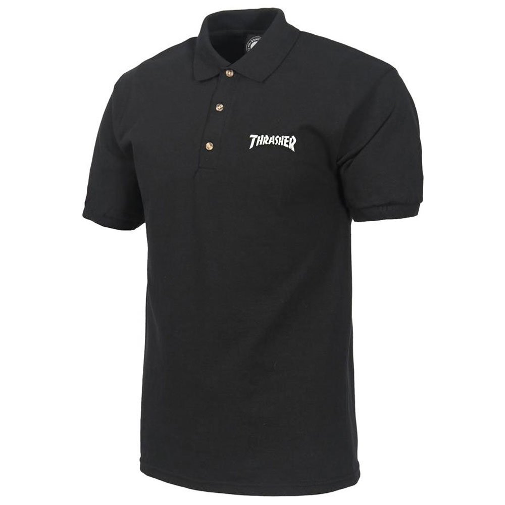 Buy Thrasher Embroidered Polo Shirt (Black) (X-Large) at Amazon.in