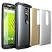 Verizon Droid Maxx 2 Case, SUPCASE Water Resistant Full-body Rugged Case with Built-in Screen Protector for Motorola Moto X Play 2015 Release - 3 Interchangeable Covers (Gray/Silver/Gold)