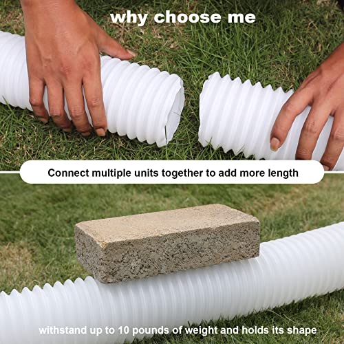 Plusgutter White2pack Rain Gutter Downspout Extensions Flexible, Drain
