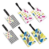 Bundle Monster 3pr Super Cute Unique Colorful Themed Silicone Luggage Tag Set