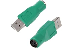 PS/2 Adapter PS/2 Male to USB Female Port Adapter USB Converters for Old Keyboard Mouse 2PCS Male to Female Port