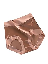 SOLY HUX Women's Satin Silk Briefs Scallop Trim No