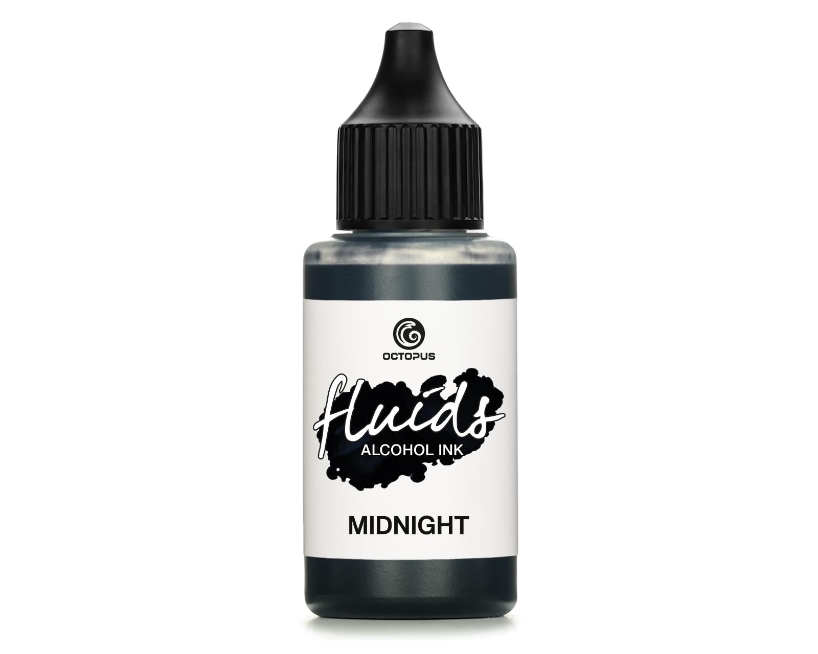 30ml Fluids Alcohol Ink Midnight for Fluid Art and Resin Art, epoxy Resin, Black