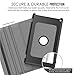 MoKo Case for Fire HD 10 Tablet (7th and 9th Generation, 2017 and 2019 Release) 10” - 360 Degree Rotating Swivel Stand Cover with Auto Wake/Sleep for Fire HD 10.1 Inch, Black