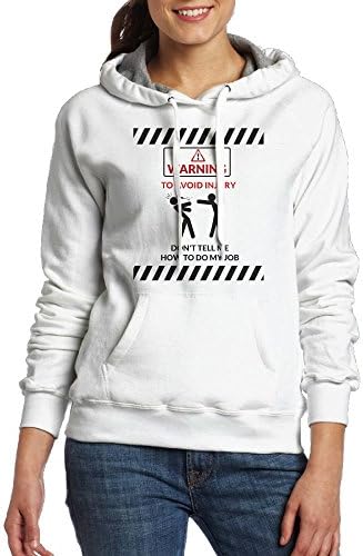 Kawerfgd Warning Avoid Injury Don't Tell Me How Do My Job Men's Custom Long Sleeve Hooded Sweatshirt XL White