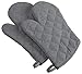 DII Basic Terry Collection 100% Cotton Quilted, Oven Mitt, Gray, 2 Piece