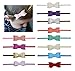 Baby Toddler Girls Faux Leather Hair Bow Stretchy Nylon Headbands (12 Pack)