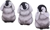 Nemesis Now U4921R0 See Hear Speak No Evil Emperor Penguin Chick Figurines