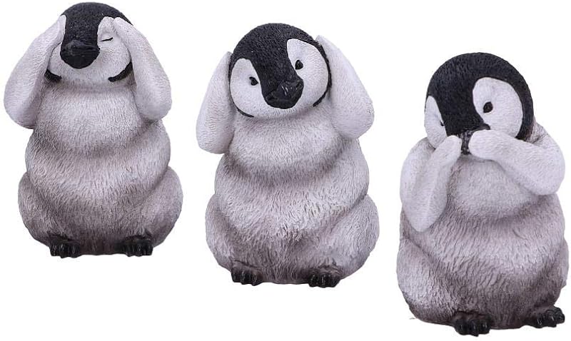Nemesis Now U4921R0 See Hear Speak No Evil Emperor Penguin Chick Figurines