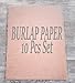 AAYU Bulk Printable Jute Burlap Paper A4 | Laminated Decorative Jute Paper | About 8.5 x 11.5 Inches | 10 Piece Pack + 1 Extra | Print w/Ink Jet Printer | Burlap Scrapbooking Supplies