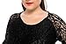 Chicwe Women's Lined Plus Size Floral Lace Tunic Top With Bell Sleeves 1X-4X
