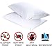 Niagara Waterproof Pillow Protectors Standard 4 Pack Cotton Terry 100% Waterproof Zippered White Pillow Encasement Washable Long Life Soft