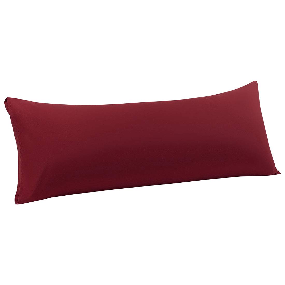 PiccoCasa Body Pillow Cover with Envelope Closure, Pillow Case for Long Bolster Pillow, Soft 110 Gsm Microfiber Body Pillow Covers Burgundy Body(51cmx122cm)
