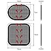 Electrodes Pad,18 PCS Gel Pads Replacement Unit Set Pack for All Abdominal Belts