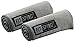 FIT SPIRIT Set of 2 Super Absorbent Microfiber Non Slip Skidless Sport Towels (15x24) - Gray Towels