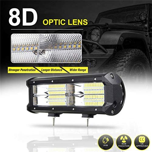 Revolver 7-inch 216W 21600LM 8D Optic Lens LED Work Light Bar Flood Light Driving Lamp For All-Terrain Vehicle Offroad 4 Wheel Drive D