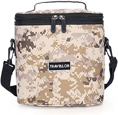 Outdoor Insulated Lunch Bag,cooler bag：travollor 2017 newest design meal bag for Outdoor sports and working (i7603-desert)