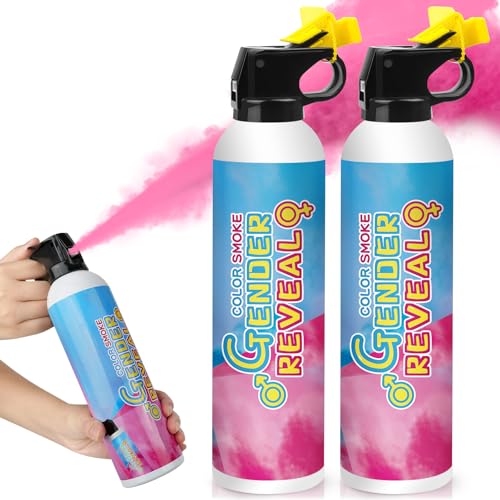 Merear Gender Reveal Fire Extinguisher, Gender Reveal Ideas, Boy or Girl Baby Reveal Party Ideas for Gender Reveal Decorations(Blue and Pink)