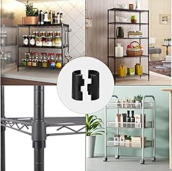 Jamiikury 52 Pack Wire Shelf Clips, Black Shelf