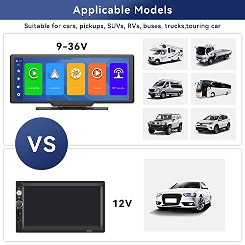 Wireless Carplay/Android Auto Touchscreen Portable Car Radio Receiver,9