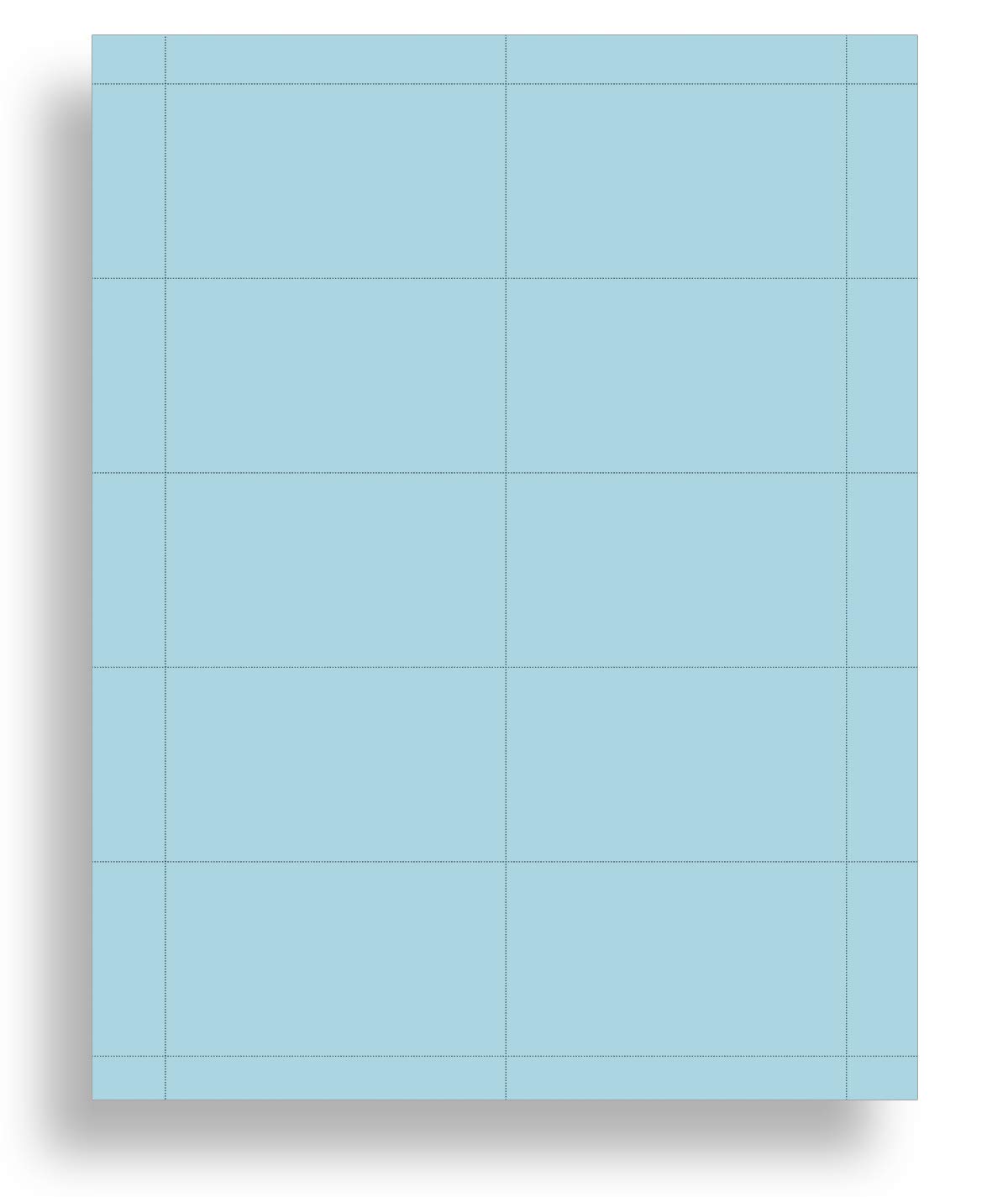 Photo 1 of Colored Business Cards - 25 Sheets / 250 Business Cards - Inkjet & Laser - 10 per sheet (Plain Blue)