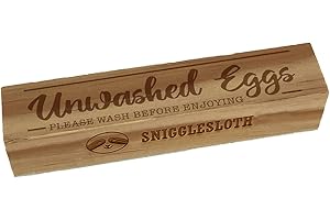 SNIGGLE SLOTH Unwashed Eggs Wash Before Enjoying Rectangle Rubber Stamp for Stamping Crafting - 2.50in Small