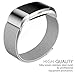Fitbit Charge 2 Band, Reignet Milanese Loop with Unique Magnet Lock,Stainless Steel Replacement Accessory Bracelet Band for Fitbit Charge 2 band/Charge 2 Bands/Fitbit Charge 2 - Silver