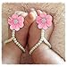 Baby Girl Foot Flower Shoes Barefoot Sandals Pearl Chiffon