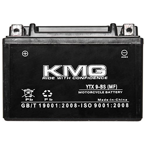 KMG Battery for Kawasaki 636 ZX636-B C Ninja ZX-6R 2003-2006 YTX9-BS Sealed Maintenance Free Battery High Performance 12V SMF OEM Replacement Powersport Motorcycle ATV Scooter Snowmobile