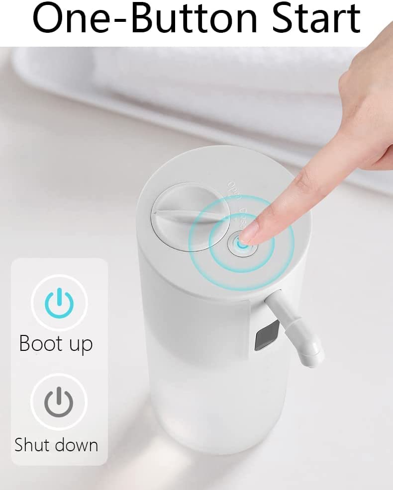 Lupekabe Automatic Soap Dispenser Touchless Foaming Soap Dispenser 350ml / 12oz, Hand Sanitizer Dispenser Hands Free Foam Soap Dispenser for Bathroom, Kitchen (White)