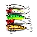 Hengjia 5pcs/lot top water popper plastic fishing lures wobble bass crank fishing baits tackles 6.5cm 13g