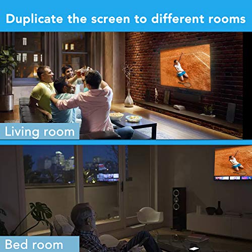 HDMI Splitter 1 in 2 Out - POWLAKEN 4K Aluminum HDMI Splitter, Powered HDMI Splitter Supports 3D 4K@30HZ Full HD1080P for Xbox PS4 PS3 Fire Stick Roku Blu-Ray Player Apple TV HDTV - Thumbnail 6