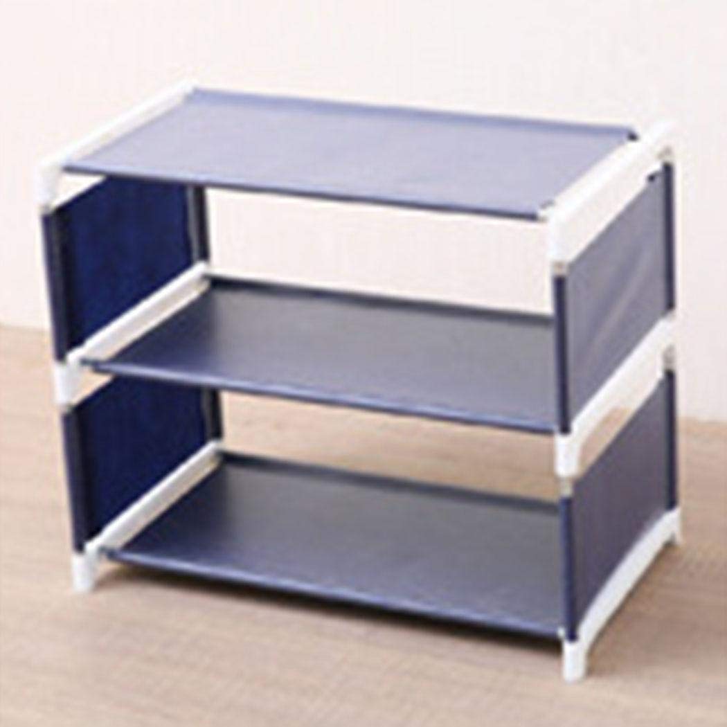 Pinsparkle Shoe Rack, 3-4 Tier Stackable Shoe Rack Storage Shelves, Non-Woven Fabric Show Tower, DIY Assembly ? No Tools Requ Free Standing Shoe Racks