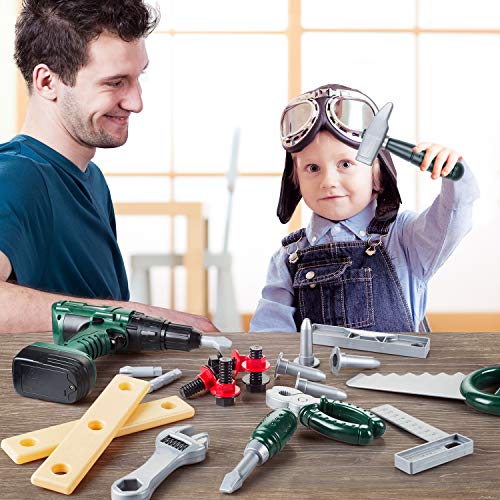 ORRENTE Kids Tool Set, Deluxe Power Toy Tool Set with Motion Function