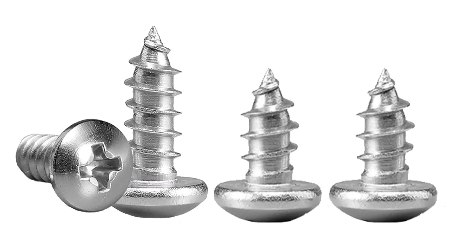 M3.5×10mm Phillips Pan Head Wood Screws 304 Stainless Steel Self-Tapping Screws for for Wood/sheet-metal/plasterboard Full Thread(100pcs) — image 1