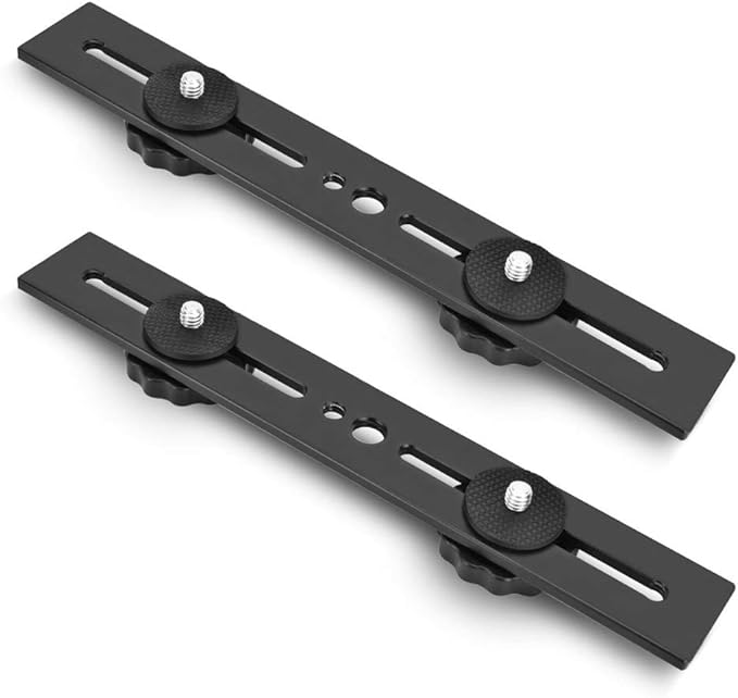 UTEBIT Dual Flash Bracket with Twin 1/4" Screw Mount and Hot Shoe 2