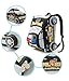 Children Toddler Kid's 2-4-6th Grade Pupils School Bag Backpack with Wheeled Trolley Hand, 3D Police car (black)