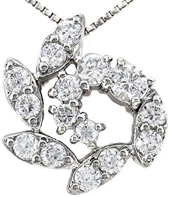 ダイヤモンド ダイヤ プラチナ Pt900 フラワー モチーフ マーキス ネックレス ペンダント レディース