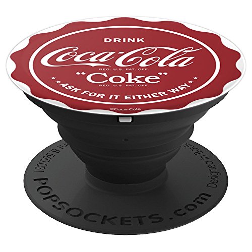 Coca-Cola Drink Coke Ask For It Either Way Bottle Cap PopSockets PopGrip:  Swappable Grip for Phones Tablets