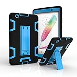 LG G Pad X 8.0 / G Pad III 8.0 Case,Rugged High Impact Hybrid Drop proof Armor Defender Protection Case Built in Kickstand for LG G Pad X 8.0 V521/G Pad III 8.0 V525 8-Inch Tablet (black+blue)