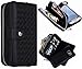 S7 Wallet Case, Magnetic Detachable S7 Wallet Purse Hynice Samsung Galaxy S7 Leather Folio Flip Slim Case With Zipper Credit Card Slots, Card Holder, Wrist Strap Wallet For Women Men(Weave-Black)