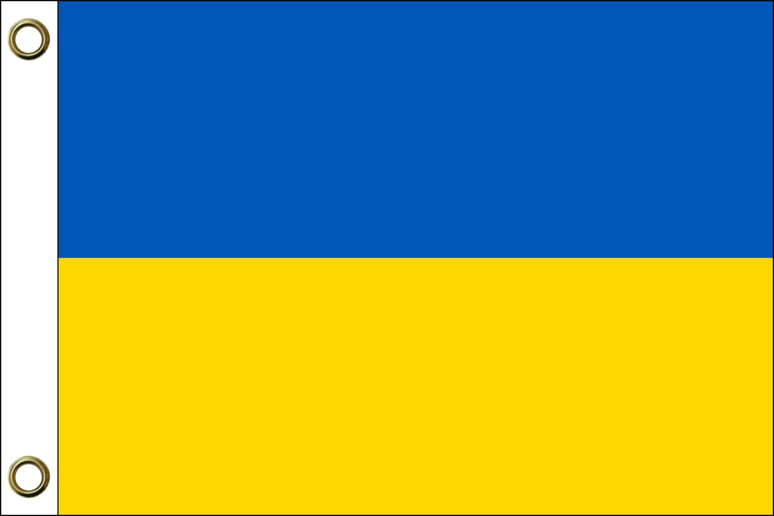 Ukraine flag, 150 cm x 90 cm / 90 x 150 cm, weatherproof and durable, polyester with two eyelets
