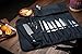 EVERPRIDE Chef Knife Roll Bag Holds 12 Knives – Contains 2 Large Zippered Pockets for Meat Cleavers and Cooking Tools – Durable Knife Case for Chefs and Culinary Students – Includes 2 Knife Guards