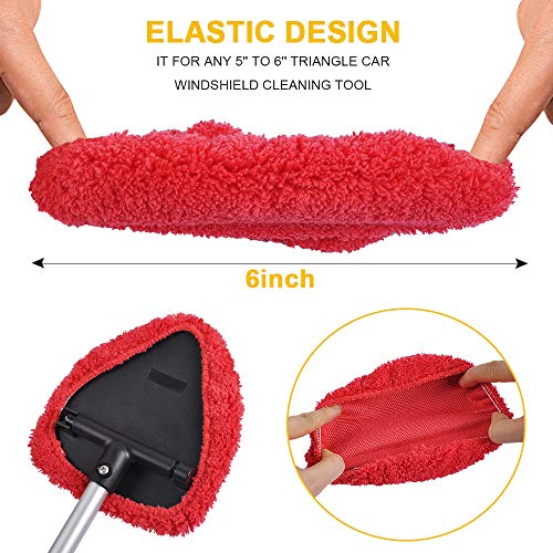 image for eFuncar Car Microfiber Cloths for Windshield Cleaning Tool, Coral Flee