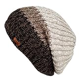LETHMIK Unique Winter Skull Beanie Mix Knit Slouchy Hat Ski Cap For Men & Women Beige