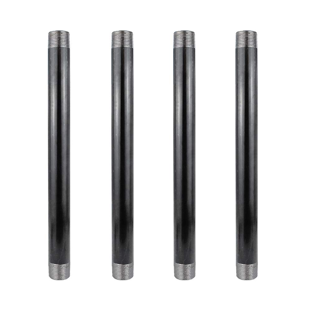 Photo 1 of GeilSpace 1" × 14" Heavy Duty Pre-Cut Grey Metal Pipe, Industrial Steel Fits Standard One Inch Threaded Pipes and Fittings - Vintage DIY Industrial Furniture (1" x 14", Grey)