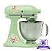 Vintage Tropical Flowers and Palm Fronds Kitchen Stand Mixer Appliance Decal Front/Back Vinyl Decal Set - Full Color